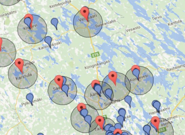 Optimaalisen palveluverkon simulointityökalu Työkalua voidaan käyttää lähinnä palveluverkon simulointiin