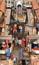 Konstantinopoli kaupan risteysasema miniatyyri kaupungista 1537 Konstantinopolin valloitus 1204 Venetsia Rialton aluetta 1500-l Vittorio Carpaccio:Pyhän Ristin ihme 1494 Roomaa 1400-luvulla kaupungin