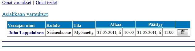 4.3 Tilauksen tallentaminen (vaihe 3/3) 11 (12) Tilauksen tekeminen sinetöidään painamalla Tallenna varaus nappia, jolloin käyttäjä ohjataan sivustolle, josta nähdään hintayhteenveto.