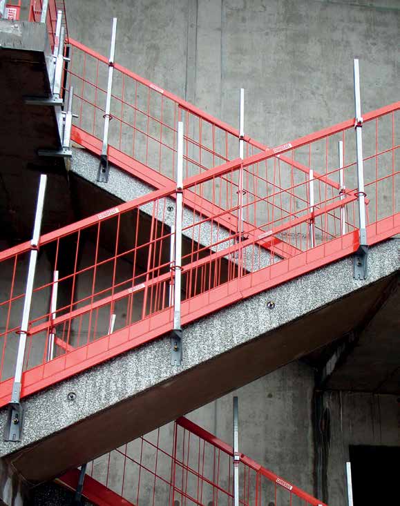 TERÄSVERKKOKAIDE PORTAISIIN HELPPO JA MONIPUOLINEN PUTOAMISSUOJAUS PORTAISIIN Rakennusvaiheen aikaisten portaikkojen reunojen suojaus on ollut aikaisemmin monimutkaista ja kallista.