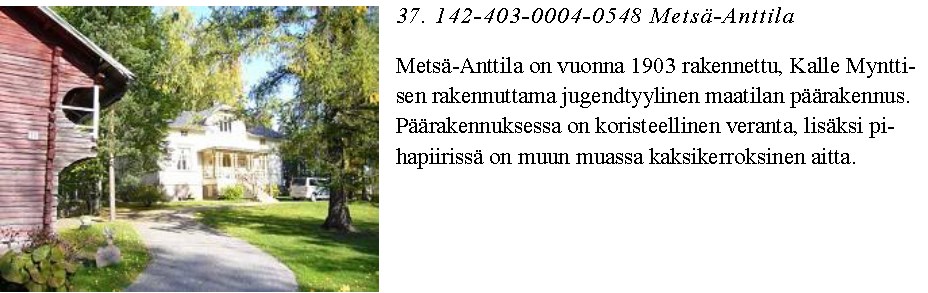 Kausala-Kirkonkylän arvokkaat