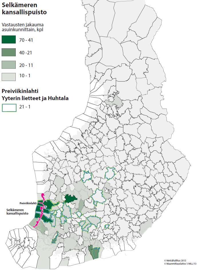 Vastaajien asuinkunnat kävijätutkimuksessa 22% Porista 16%