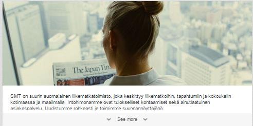 Lisää valokuva tähän päälle Vuorovaikutus / LinkedIn Vahvasti työelämään linkittyvä palvelu Verkostoituminen, työhön liittyvä tieto SMT:n omat ja sopimuskumppaneiden kuulumiset, alan trendit Myös