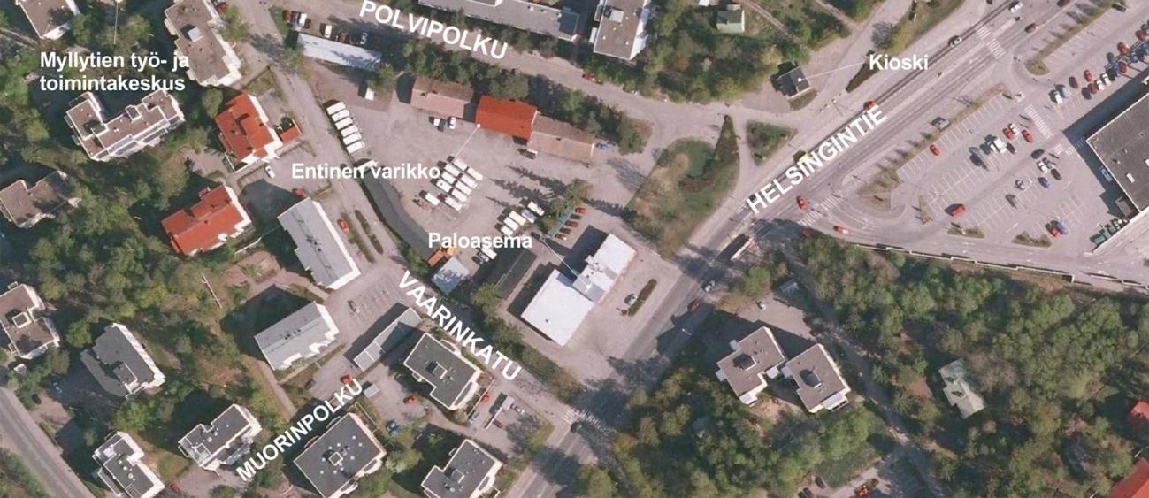 Alueen länsipuolella on Myllytien työ- ja toimintakeskus, seniori- ja vammaisasuntoja sekä kehitysvammaisten ryhmäkoti ja päivätoimintatilat.