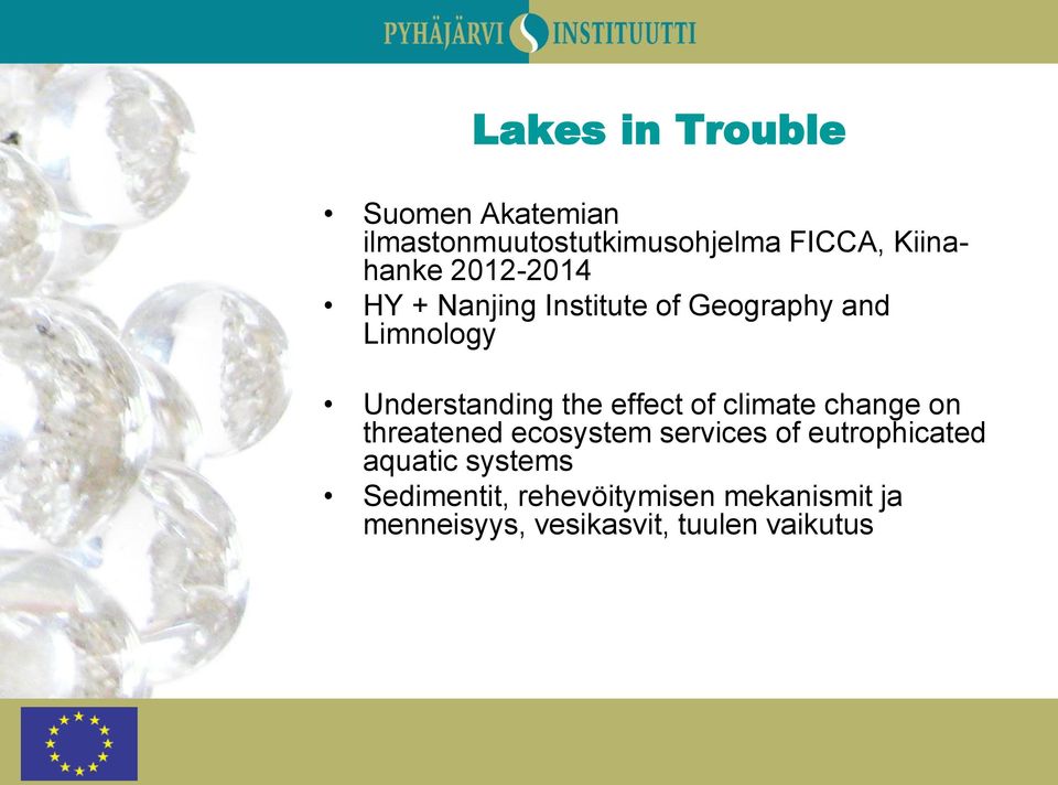 effect of climate change on threatened ecosystem services of eutrophicated aquatic