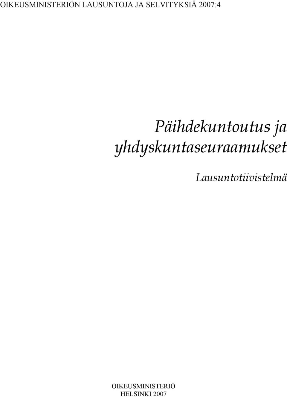 ja yhdyskuntaseuraamukset