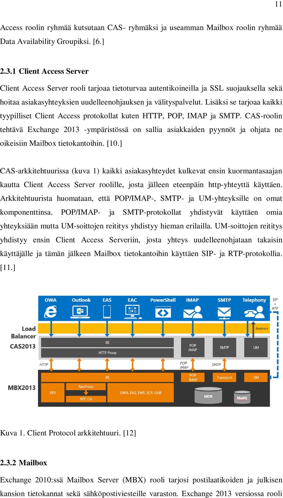 Lisäksi se tarjoaa kaikki tyypilliset Client Access protokollat kuten HTTP, POP, IMAP ja SMTP.