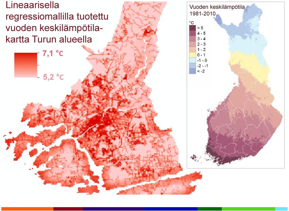 keskilämpötilakartta Turun