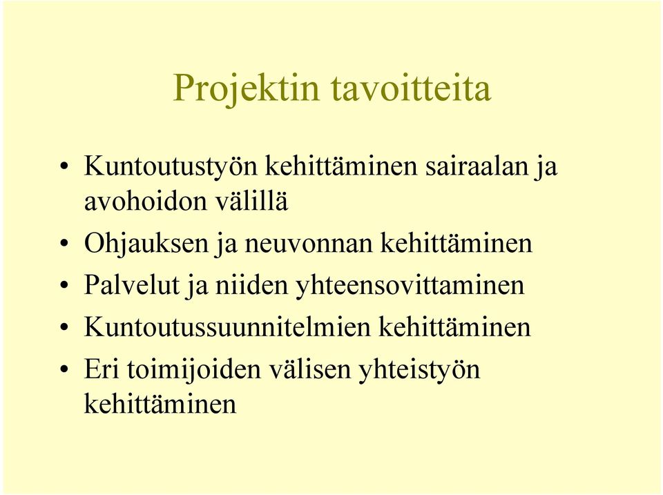 Palvelut ja niiden yhteensovittaminen