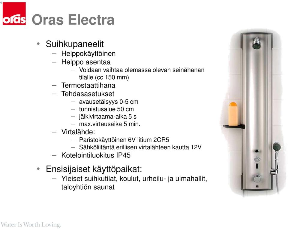 virtausaika 5 min.