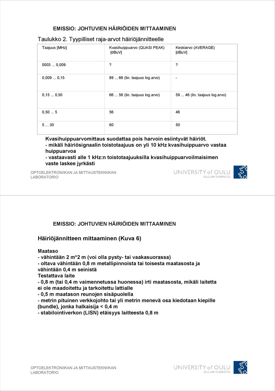 .. 30 60 50 Kvasihuippuarvomittaus suodattaa pois harvoin esiintyvät häiriöt.