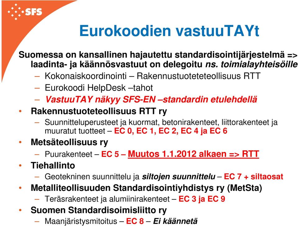 Suunnitteluperusteet ja kuormat, betonirakenteet, liittorakenteet ja muuratut tuotteet EC 0, EC 1,