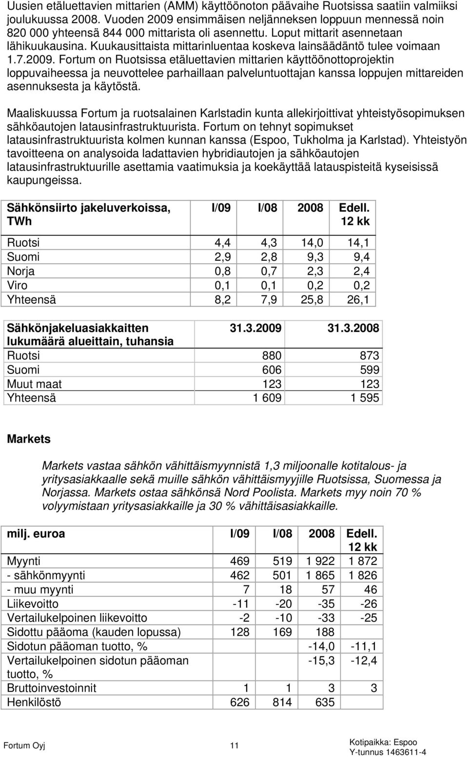Kuukausittaista mittarinluentaa koskeva lainsäädäntö tulee voimaan 1.7.2009.