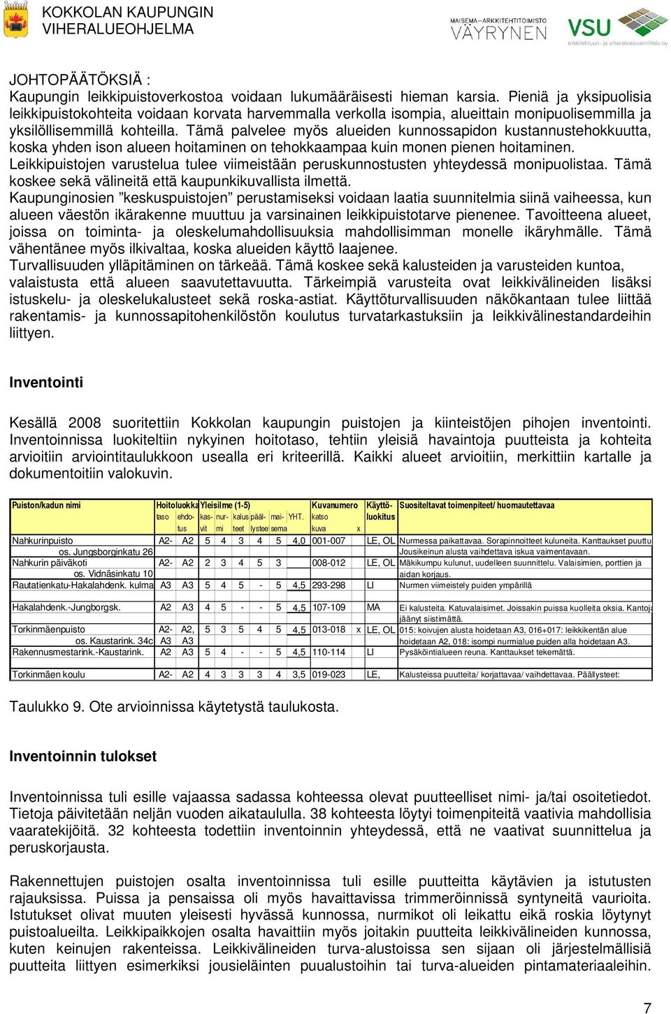 Tämä palvelee myös alueiden kunnossapidon kustannustehokkuutta, koska yhden ison alueen hoitaminen on tehokkaampaa kuin monen pienen hoitaminen.