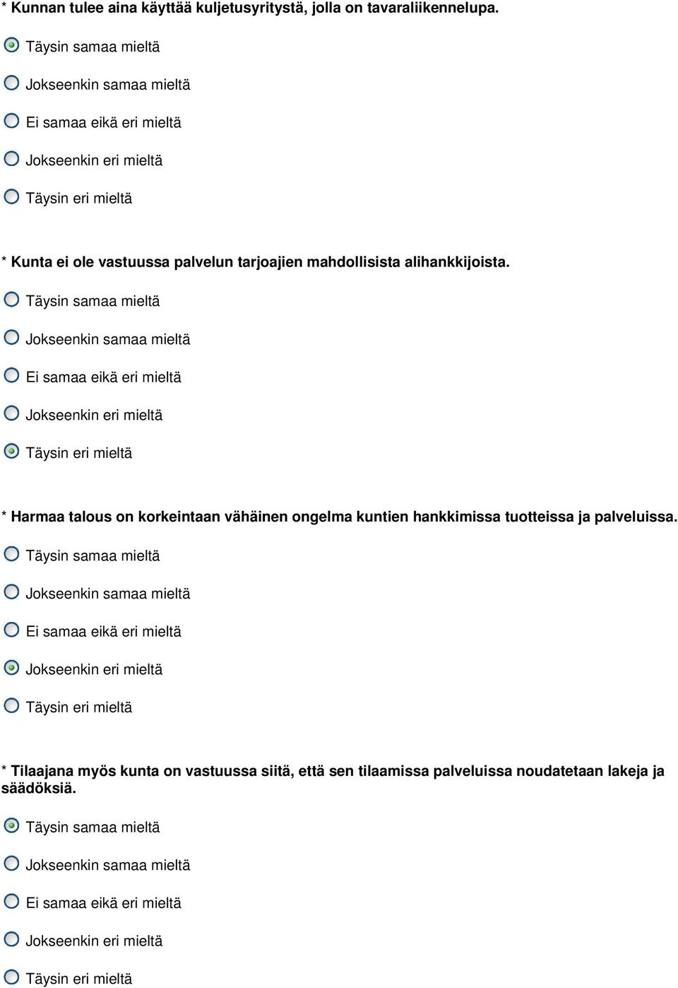 * Harmaa talous on korkeintaan vähäinen ongelma kuntien hankkimissa tuotteissa ja