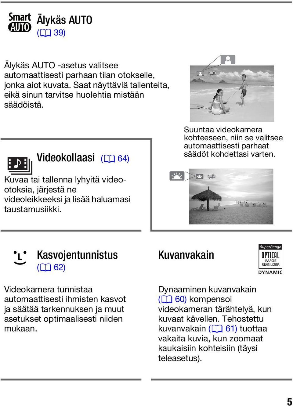 Kuvaa tai tallenna lyhyitä videootoksia, järjestä ne videoleikkeeksi ja lisää haluamasi taustamusiikki.