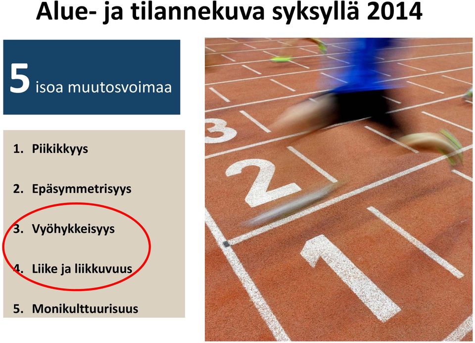 Epäsymmetrisyys 3. Vyöhykkeisyys 4.