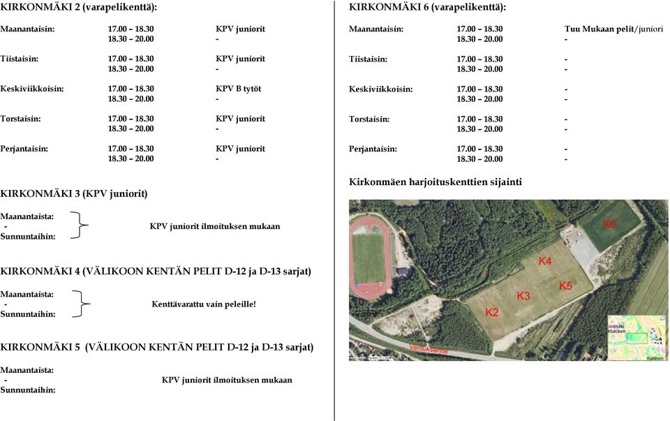 KENTTÄTOIMIKUNTA KEVÄÄN JA KESÄN 2013 KENTTÄVUOROT - PDF Free Download