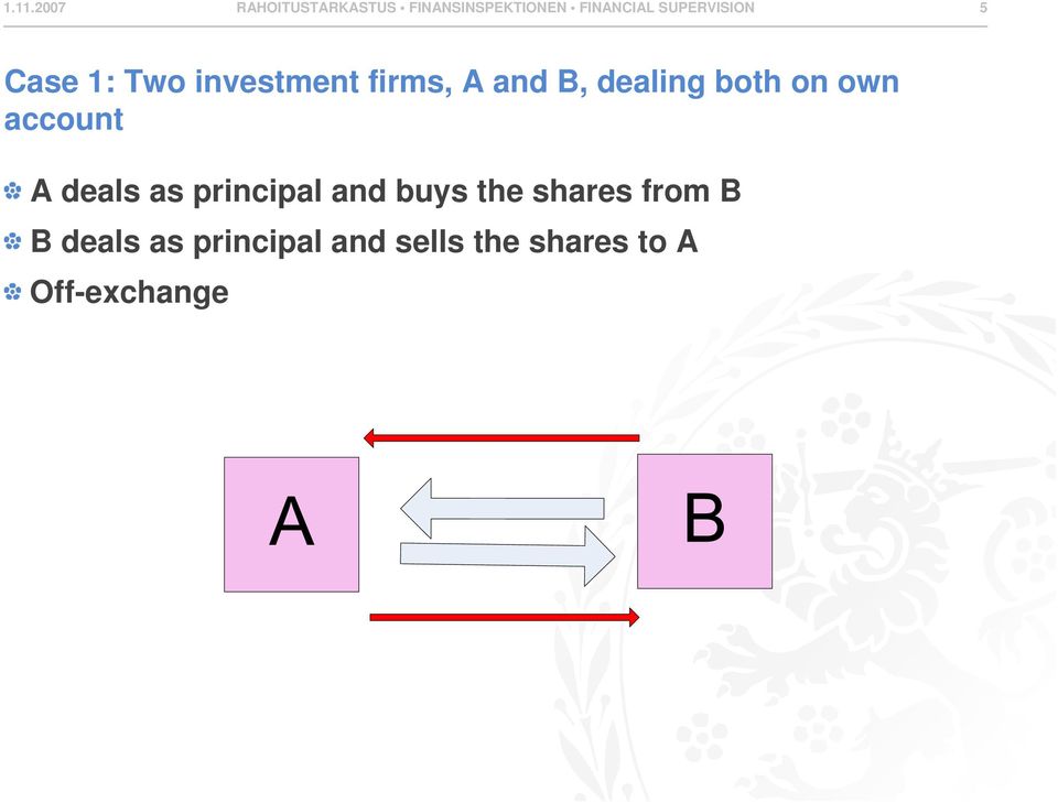both on own account A deals as principal and buys the shares
