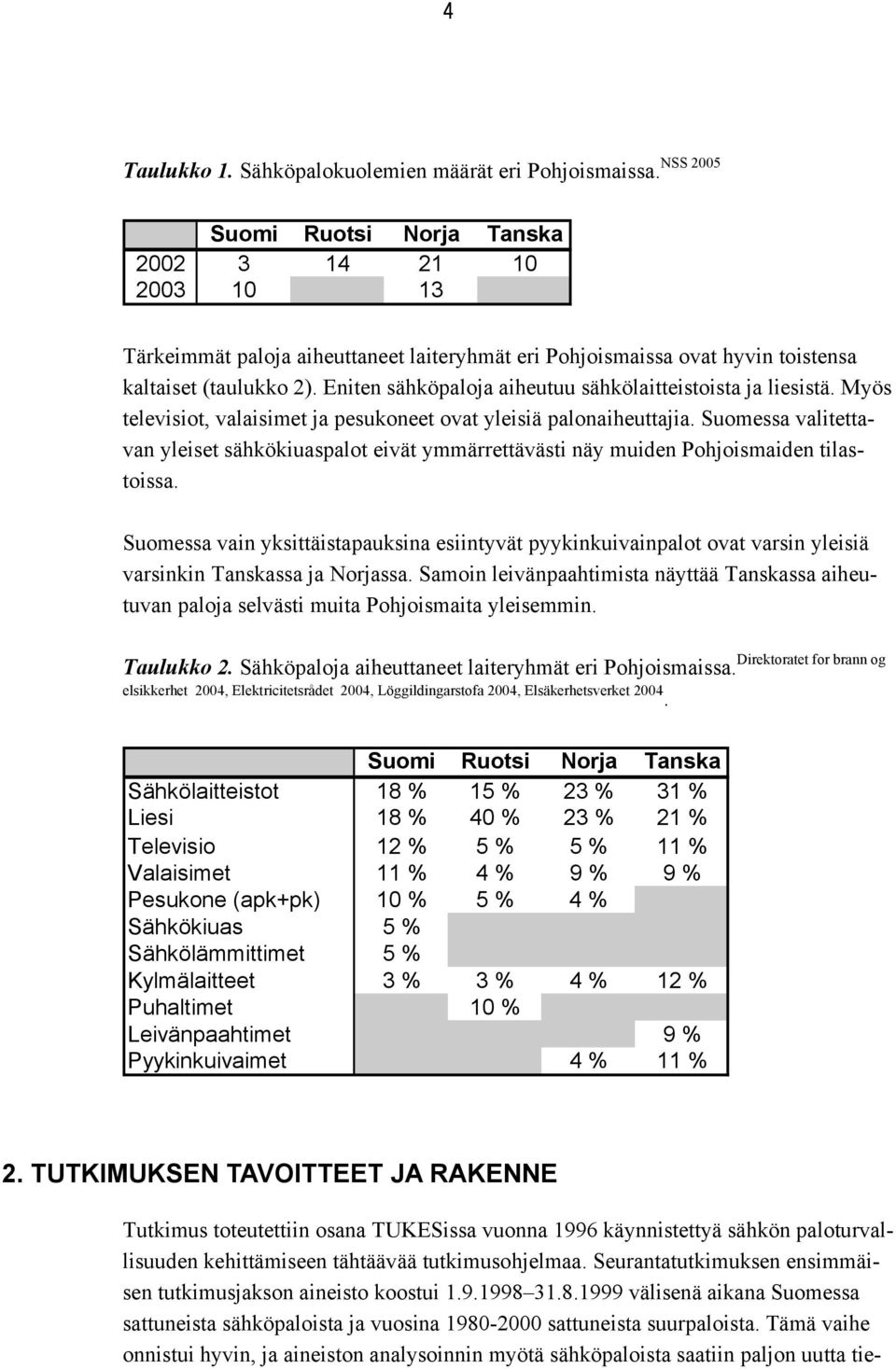 Eniten sähköpaloja aiheutuu sähkölaitteistoista ja liesistä. Myös televisiot, valaisimet ja pesukoneet ovat yleisiä palonaiheuttajia.