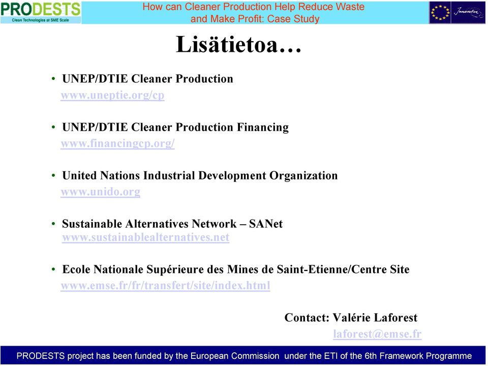 org/ United Nations Industrial Development Organization www.unido.