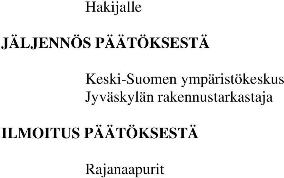 ympäristökeskus Jyväskylän