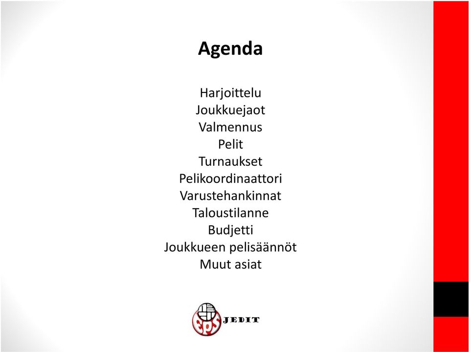 Pelikoordinaattori Varustehankinnat