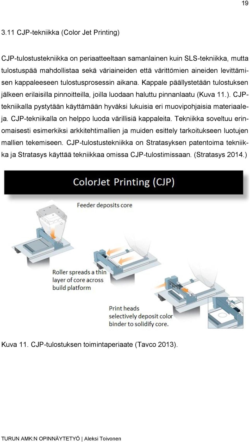 CJPtekniikalla pystytään käyttämään hyväksi lukuisia eri muovipohjaisia materiaaleja. CJP-tekniikalla on helppo luoda värillisiä kappaleita.