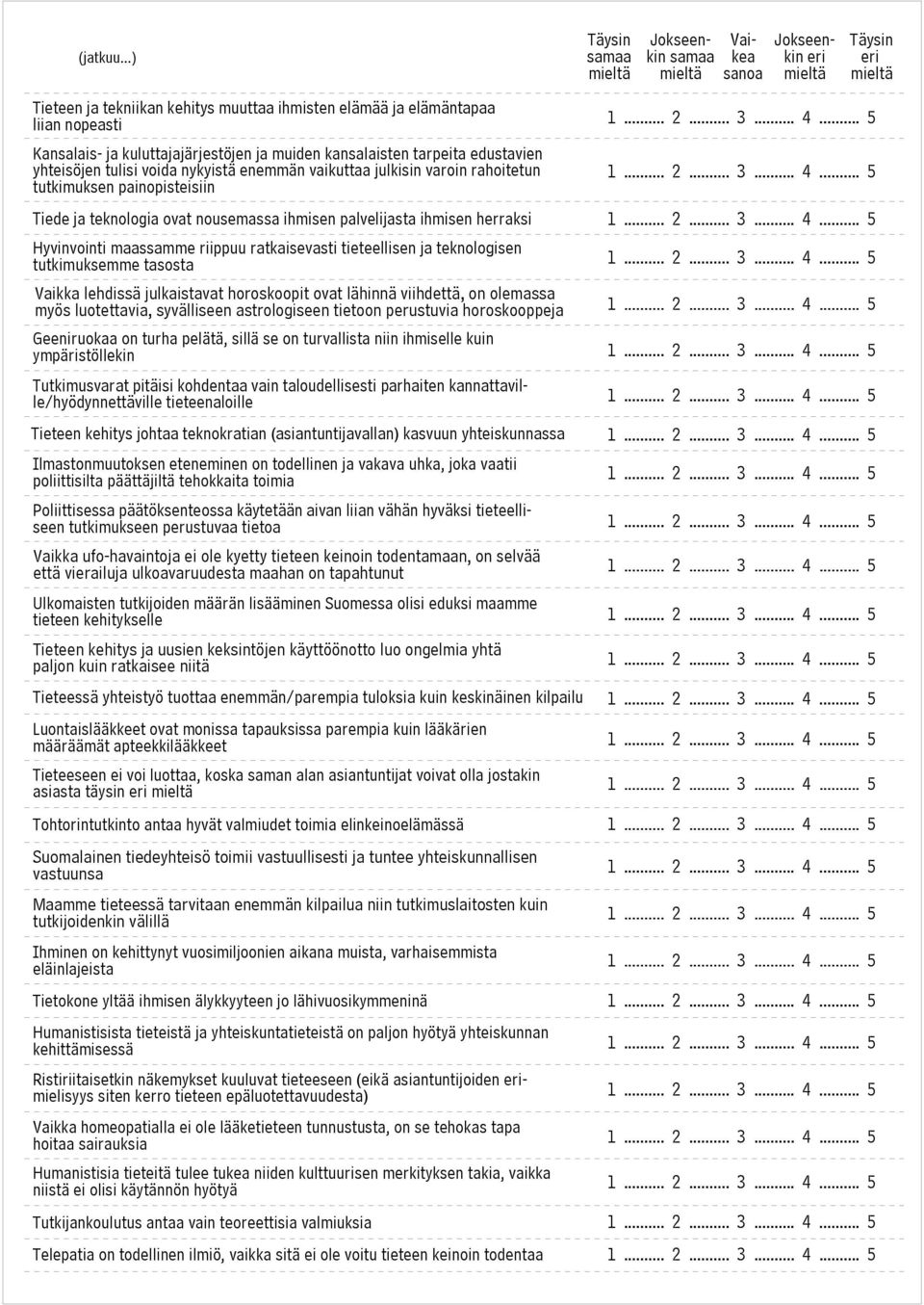 enemmän vaikuttaa julkisin varoin rahoitetun tutkimuksen painopisteisiin Tiede ja teknologia ovat nousemassa ihmisen palvelijasta ihmisen herraksi Hyvinvointi maassamme riippuu ratkaisevasti
