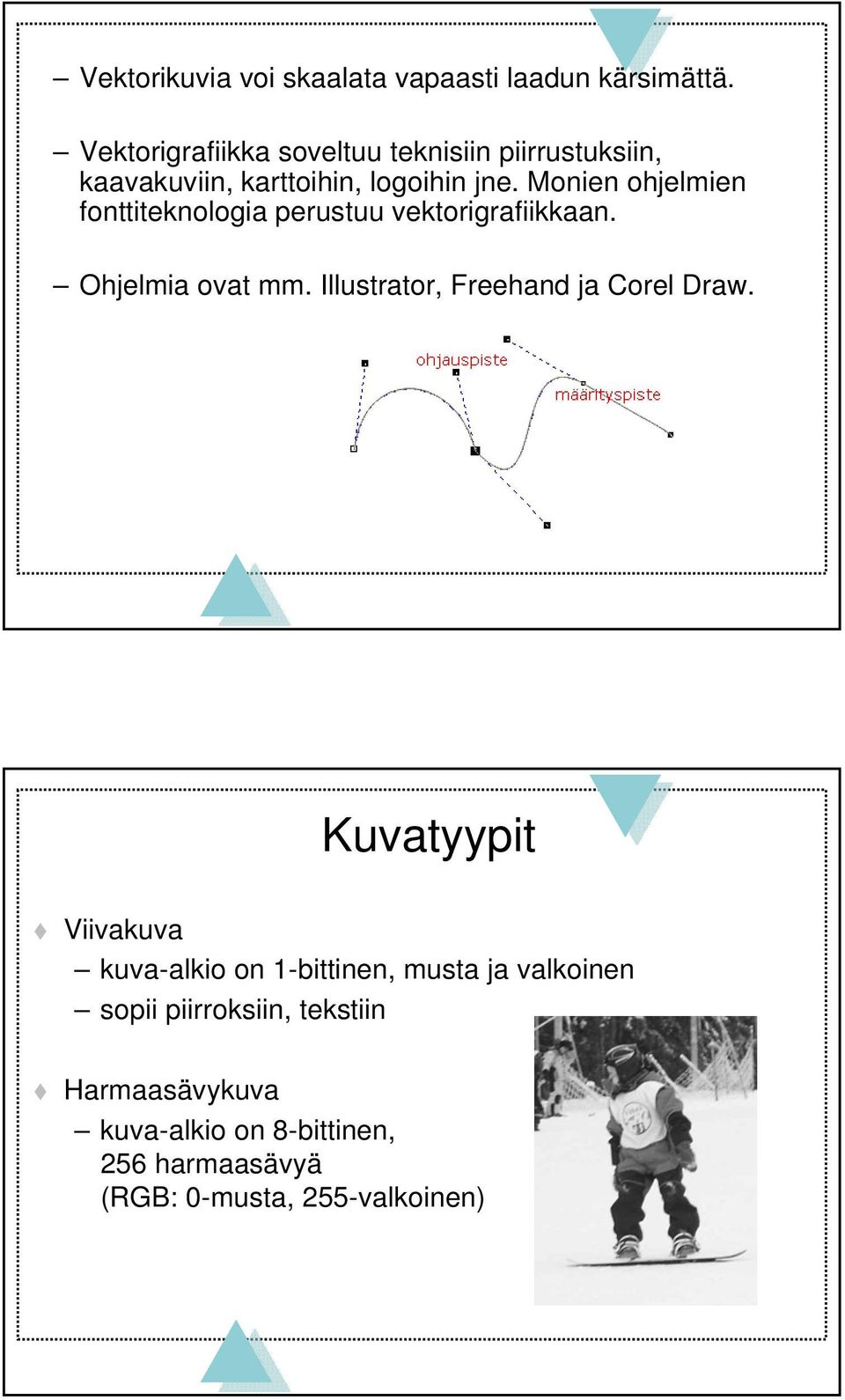 Monien ohjelmien fonttiteknologia perustuu vektorigrafiikkaan. Ohjelmia ovat mm.