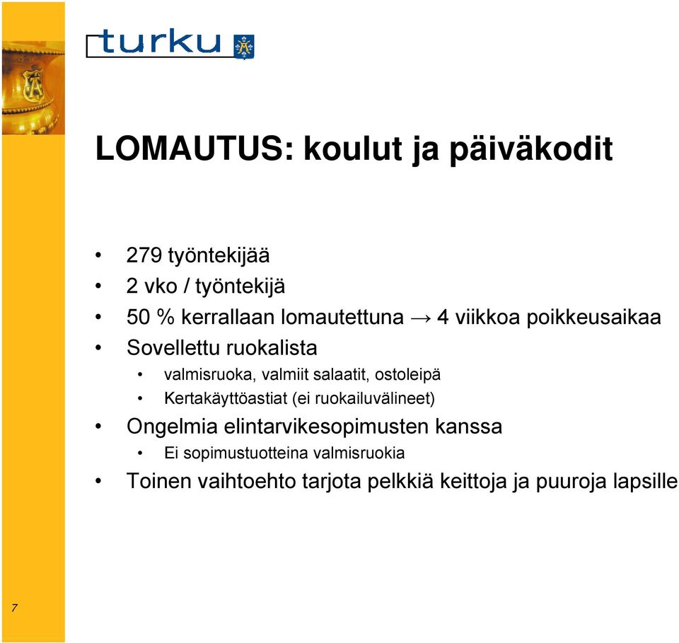 ostoleipä Kertakäyttöastiat (ei ruokailuvälineet) Ongelmia elintarvikesopimusten kanssa