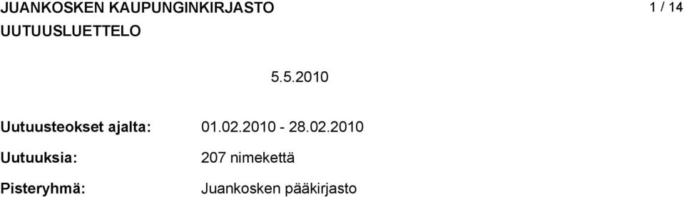 5. Uutuuteoket ajalta: Uutuukia: