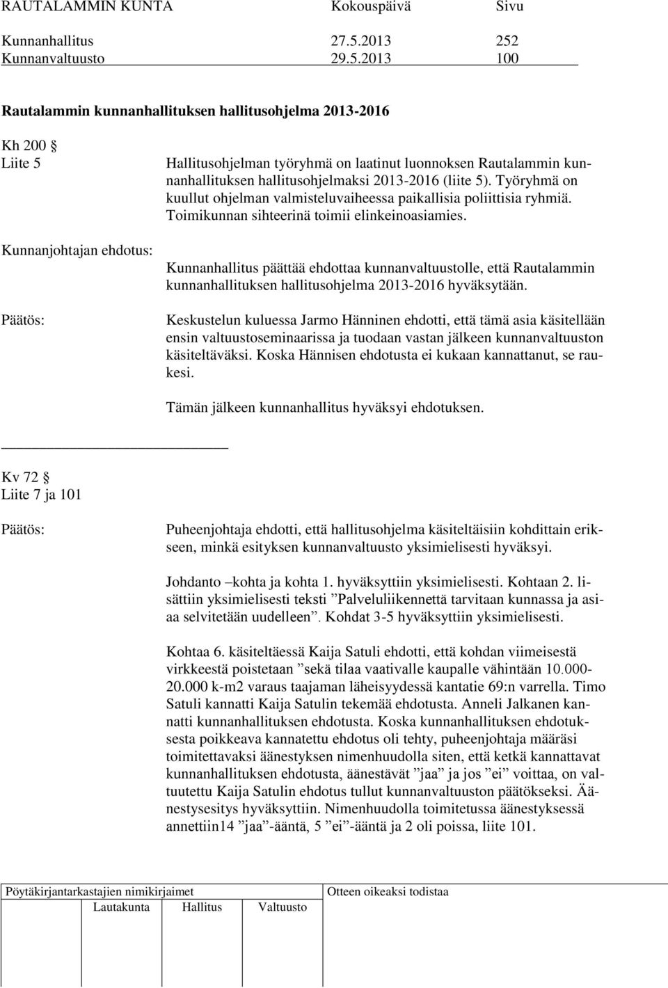 Kunnanvaltuusto 29.5.