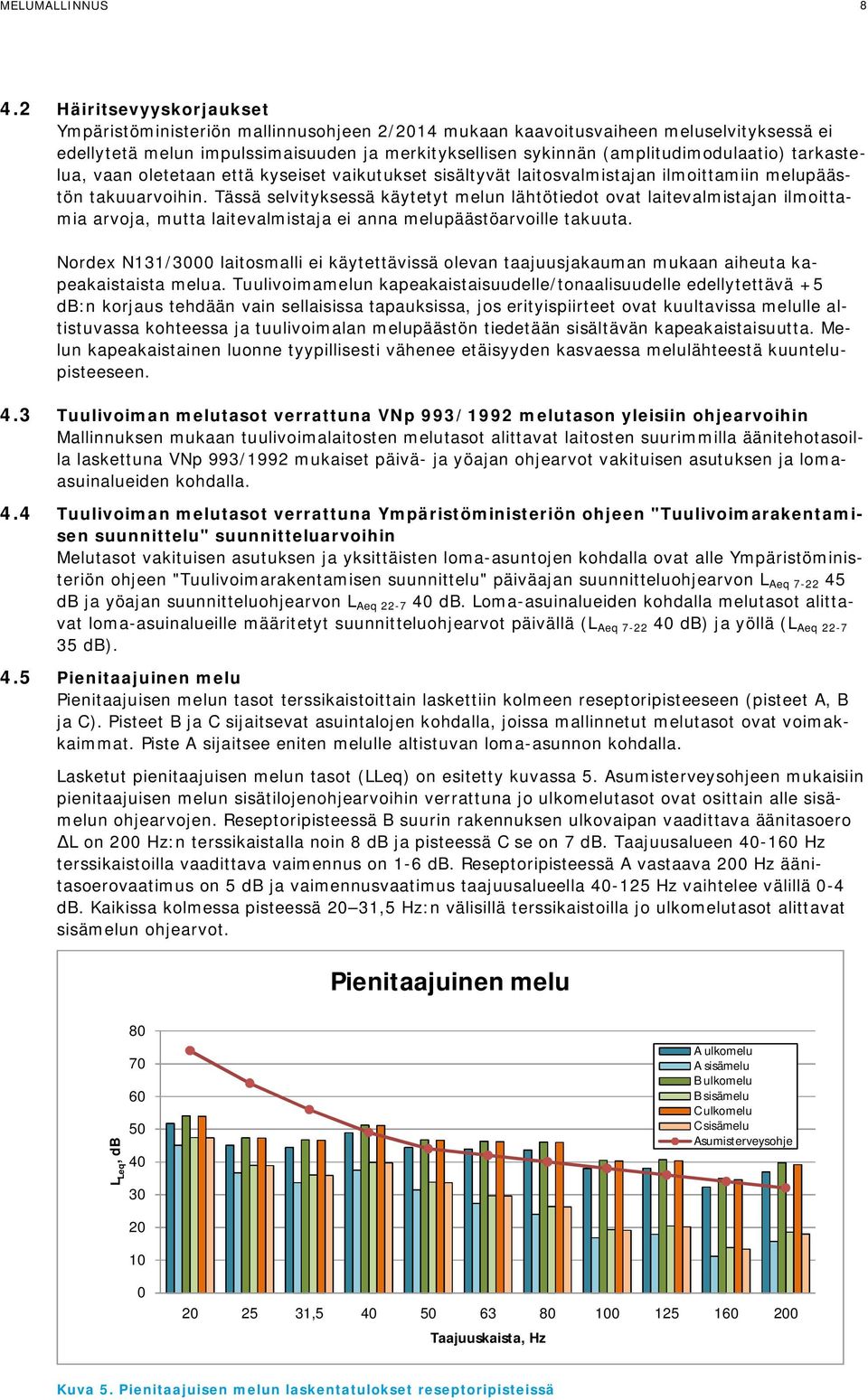 tarkastelua, vaan oletetaan että kyseiset vaikutukset sisältyvät laitosvalmistajan ilmoittamiin melupäästön takuuarvoihin.