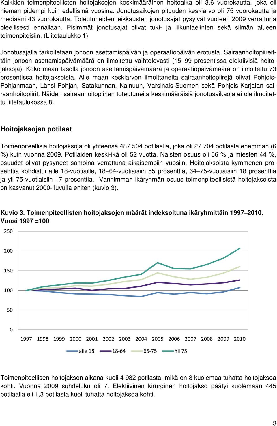 Pisimmät jonotusajat olivat tuki- ja liikuntaelinten sekä silmän alueen toimenpiteisiin. (Liitetaulukko 1) Jonotusajalla tarkoitetaan jonoon asettamispäivän ja operaatiopäivän erotusta.