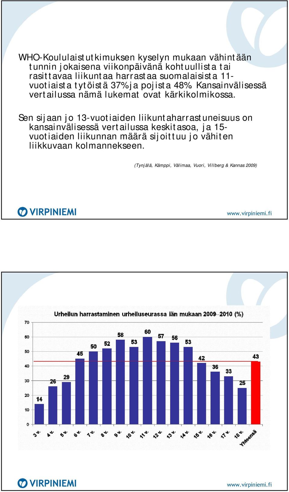 Kansainvälisessä vertailussa nämä lukemat ovat kärkikolmikossa.