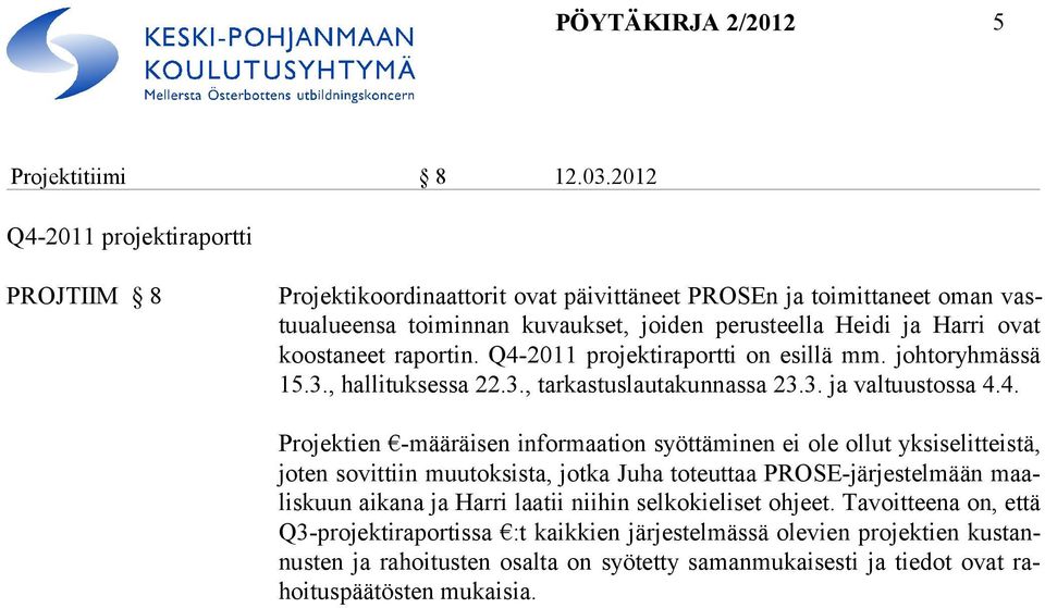 neet raportin. Q4-