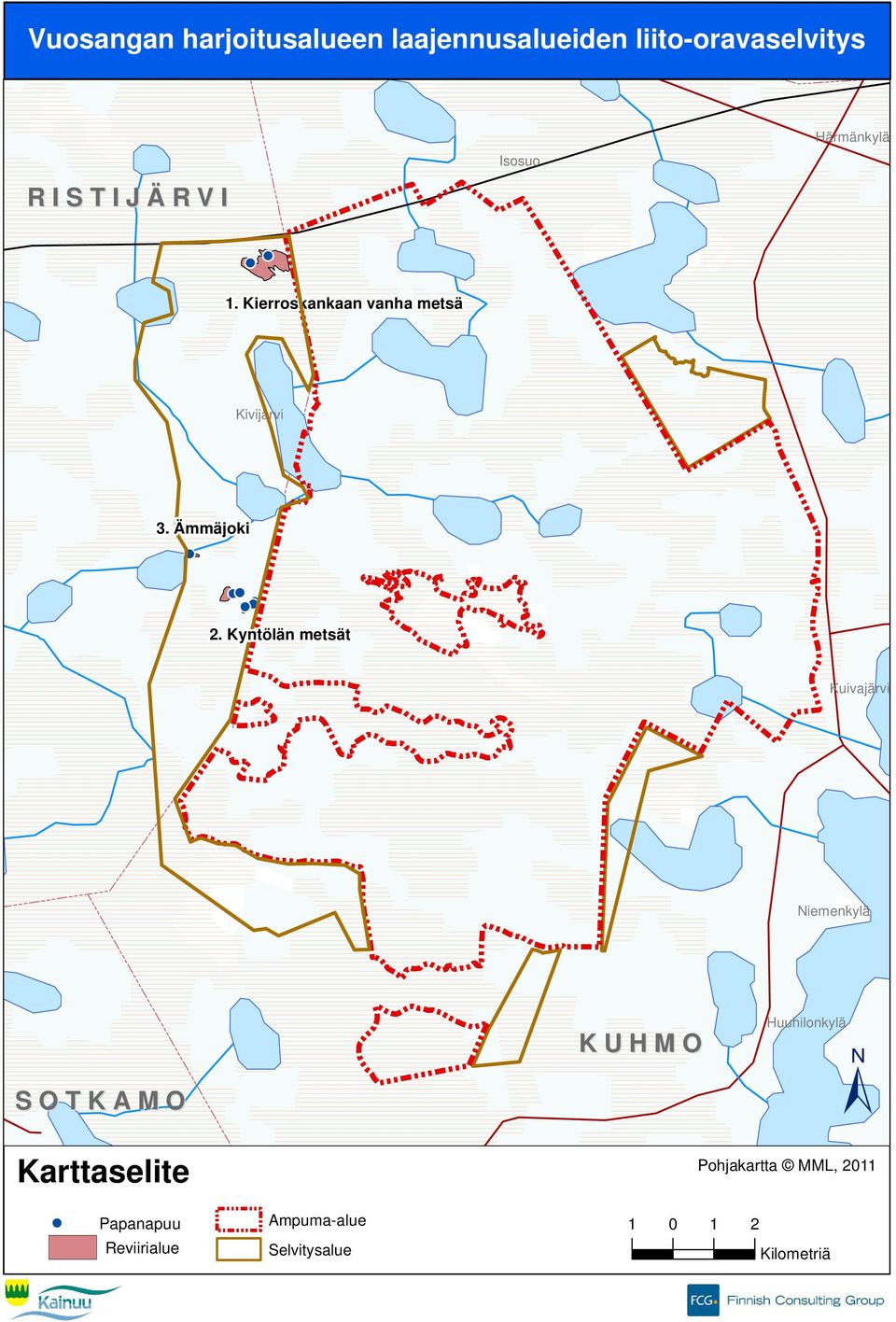 Kyntölän metsät Kuivajärvi Niemenkylä S O T K A M O K U H M O Huuhilonkylä ± Karttaselite