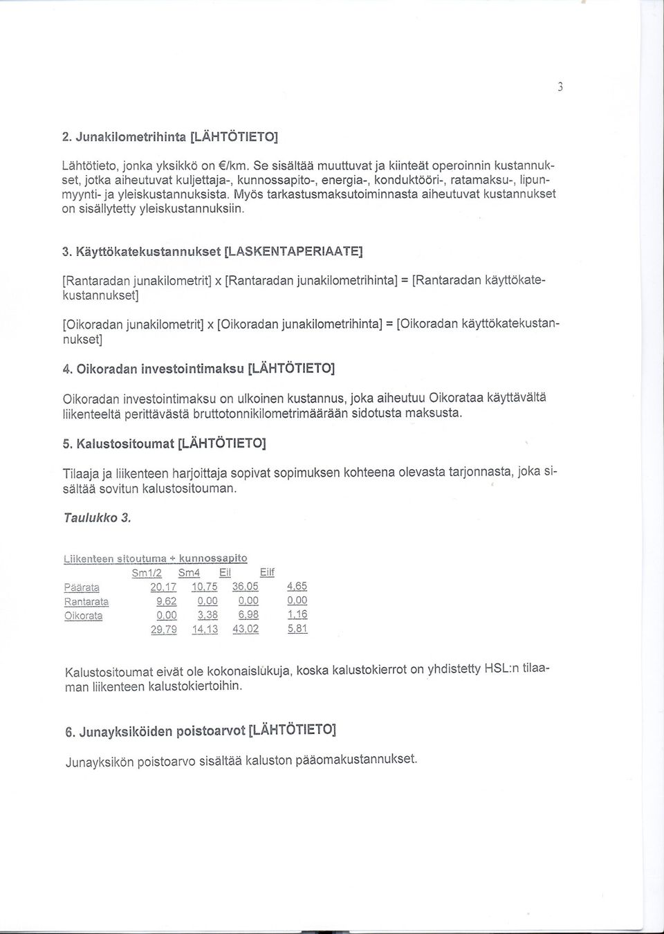 Myös tarkastusmaksutoiminnasta aiheutuvat kustannukset on sisällytetty yleiskustannuksiin. 3.