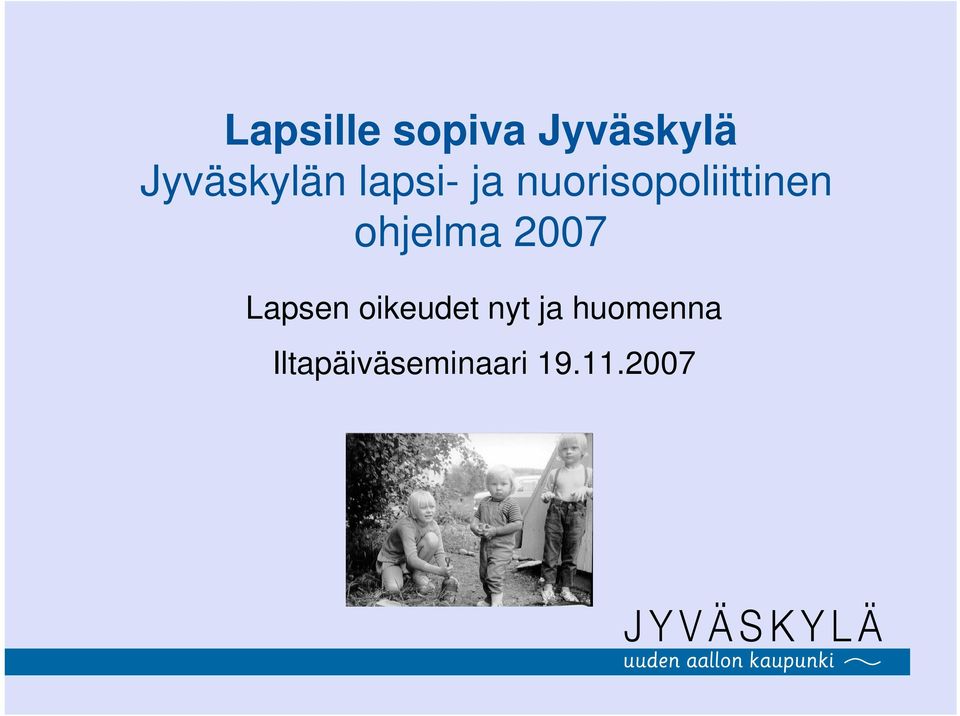 nuorisopoliittinen ohjelma 2007