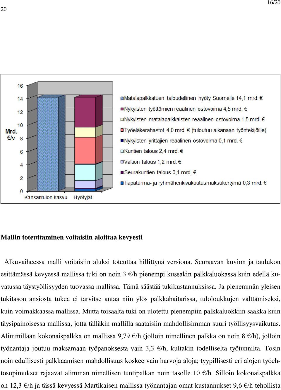 Ja pienemmän yleisen tukitason ansiosta tukea ei tarvitse antaa niin ylös palkkahaitarissa, tuloloukkujen välttämiseksi, kuin voimakkaassa mallissa.