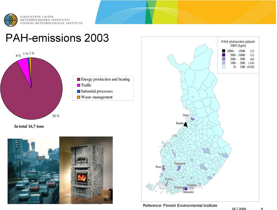 processes Waste management 92 % In total 16,7