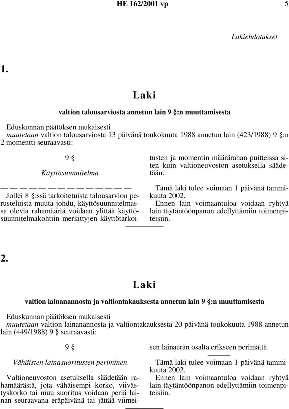 :ssä tarkoitetuista talousarvion perusteluista muuta johdu, käyttösuunnitelmassa olevia rahamääriä voidaan ylittää käyttösuunnitelmakohtiin merkittyjen käyttötarkoitusten ja momentin määrärahan