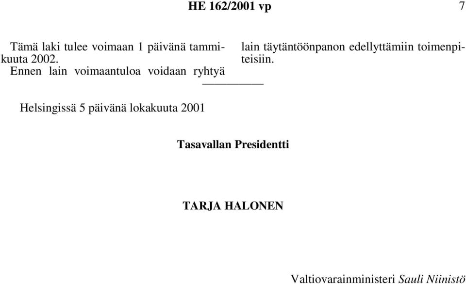 Tasavallan Presidentti TARJA