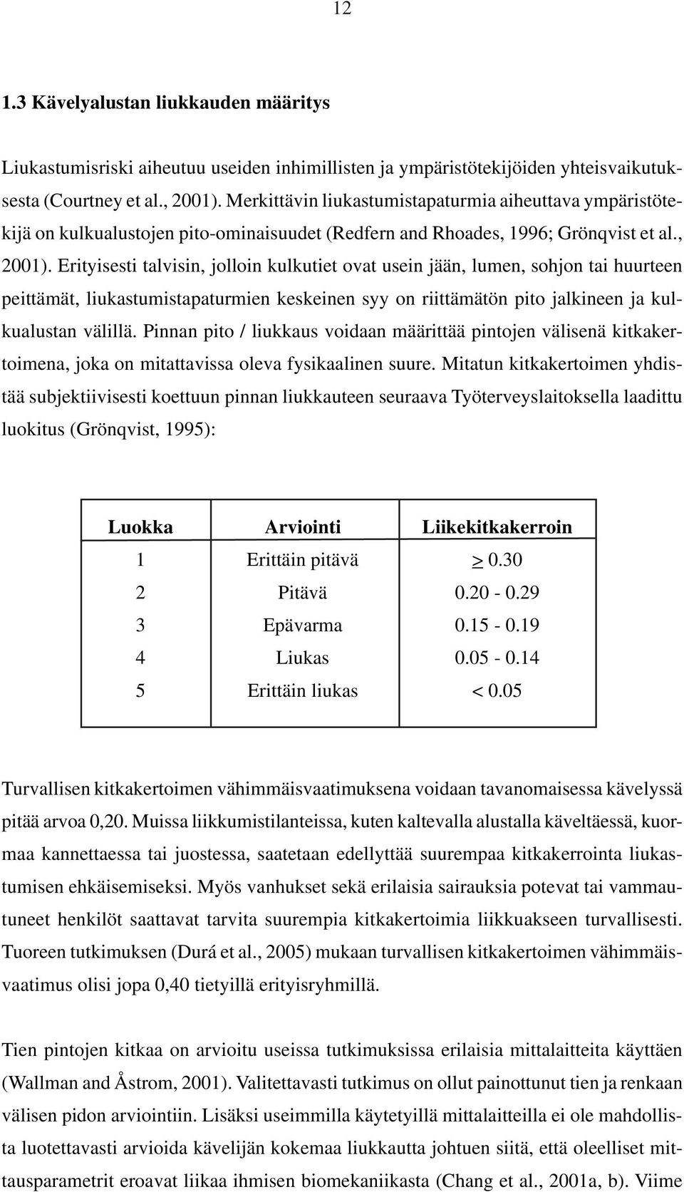 Erityisesti talvisin, jolloin kulkutiet ovat usein jään, lumen, sohjon tai huurteen peittämät, liukastumistapaturmien keskeinen syy on riittämätön pito jalkineen ja kulkualustan välillä.