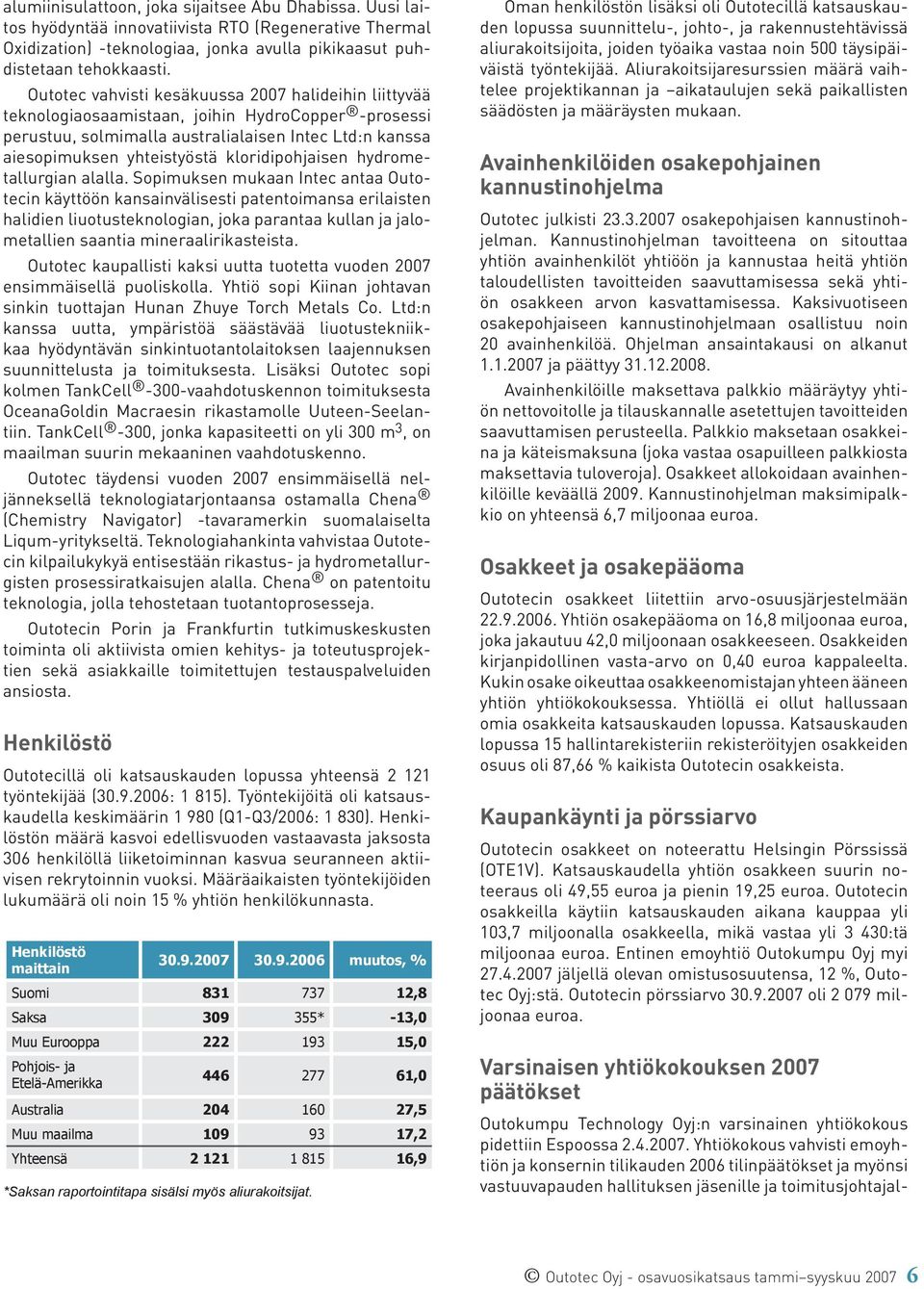 kloridipohjaisen hydrometallurgian alalla.