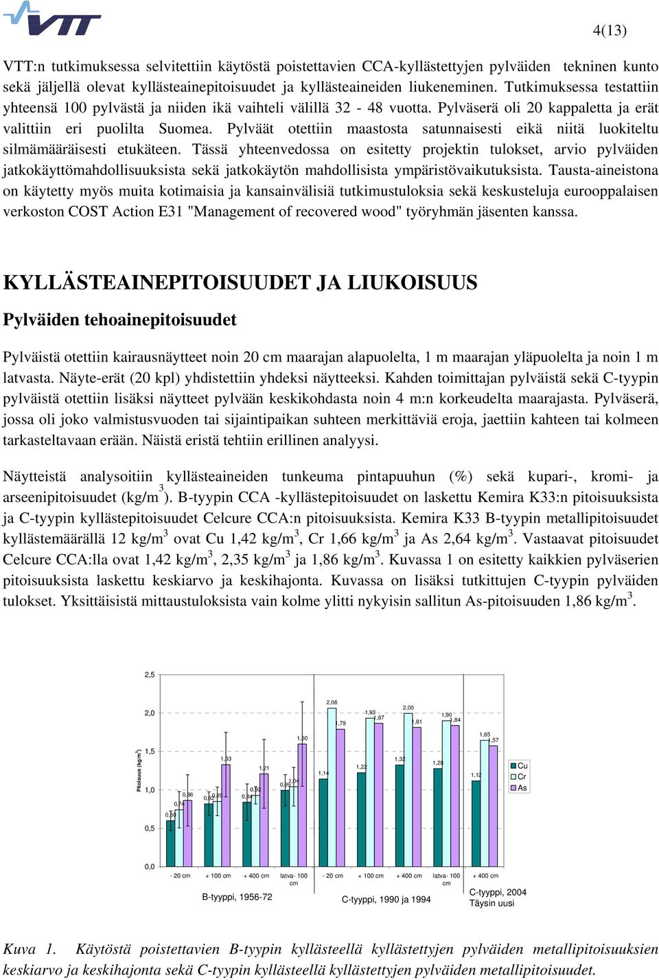 Pylväät otettiin maastosta satunnaisesti eikä niitä luokiteltu silmämääräisesti etukäteen.