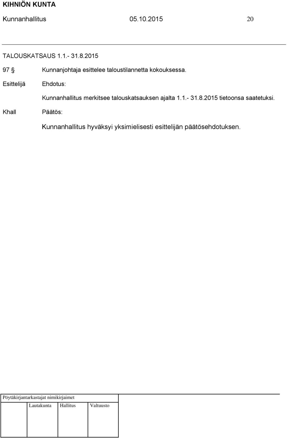 kokouksessa.