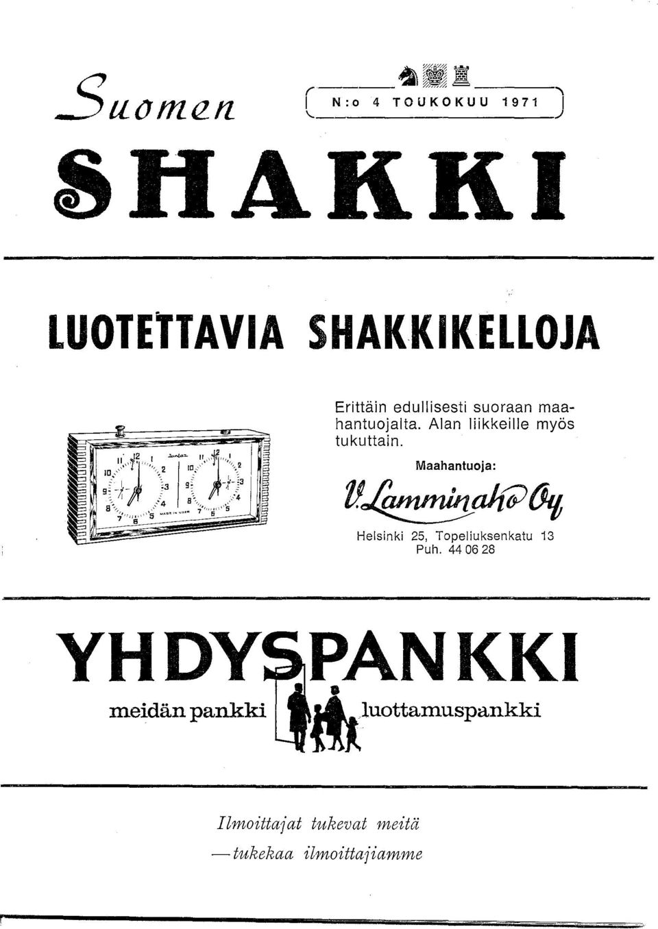 Maahatuoja: Helsiki 25, Topeliuksekatu 13 Puh.