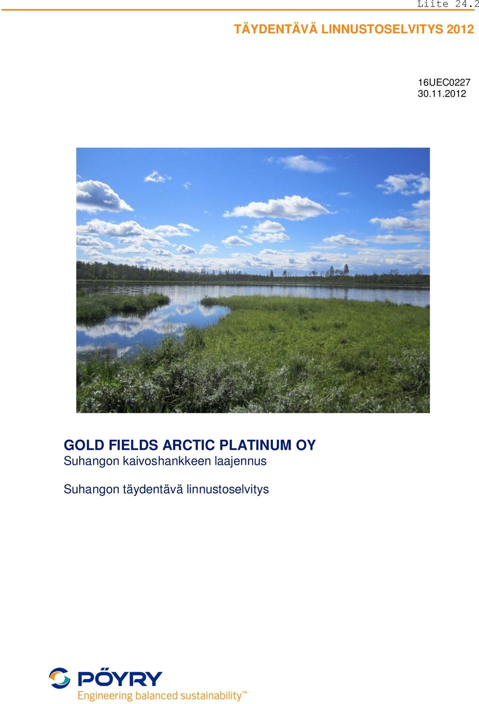 2012 GOLD FIELDS ARCTIC PLATINUM OY